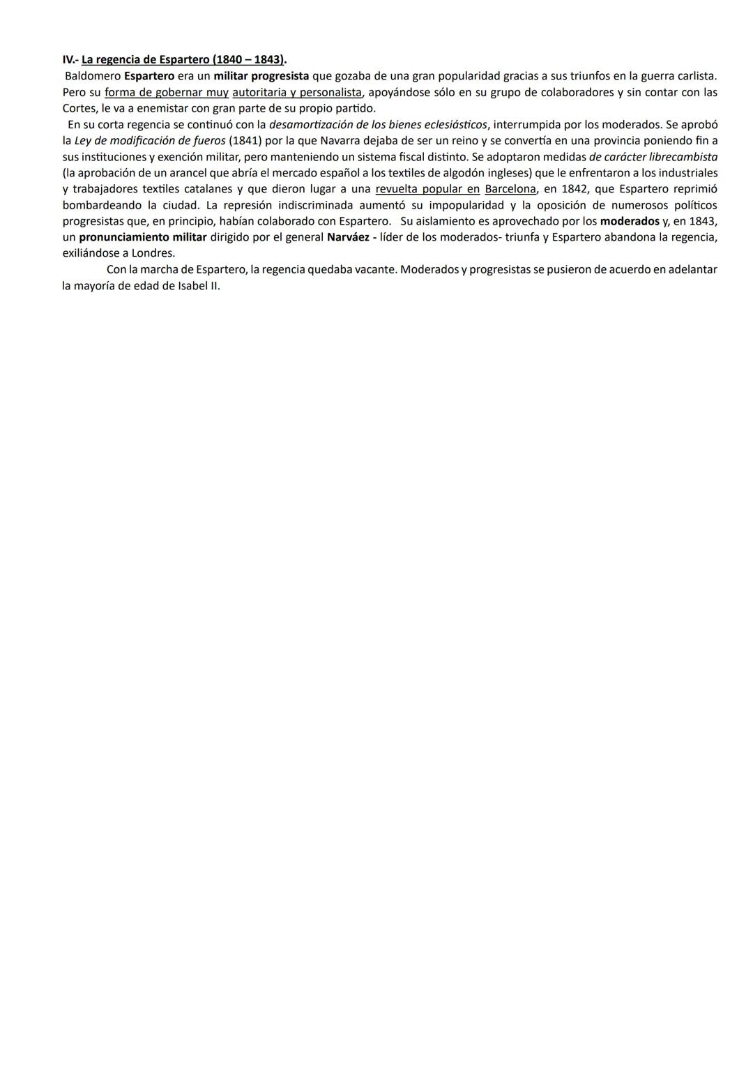 5.1. ISABEL II: LAS REGENCIAS. LAS GUERRAS CARLISTAS. LOS GRUPOS POLÍTICOS, EL ESTATUTO REAL DE 1834 Y LA CONSTITUCIÓN
DE 1837.

1.- INTRODU