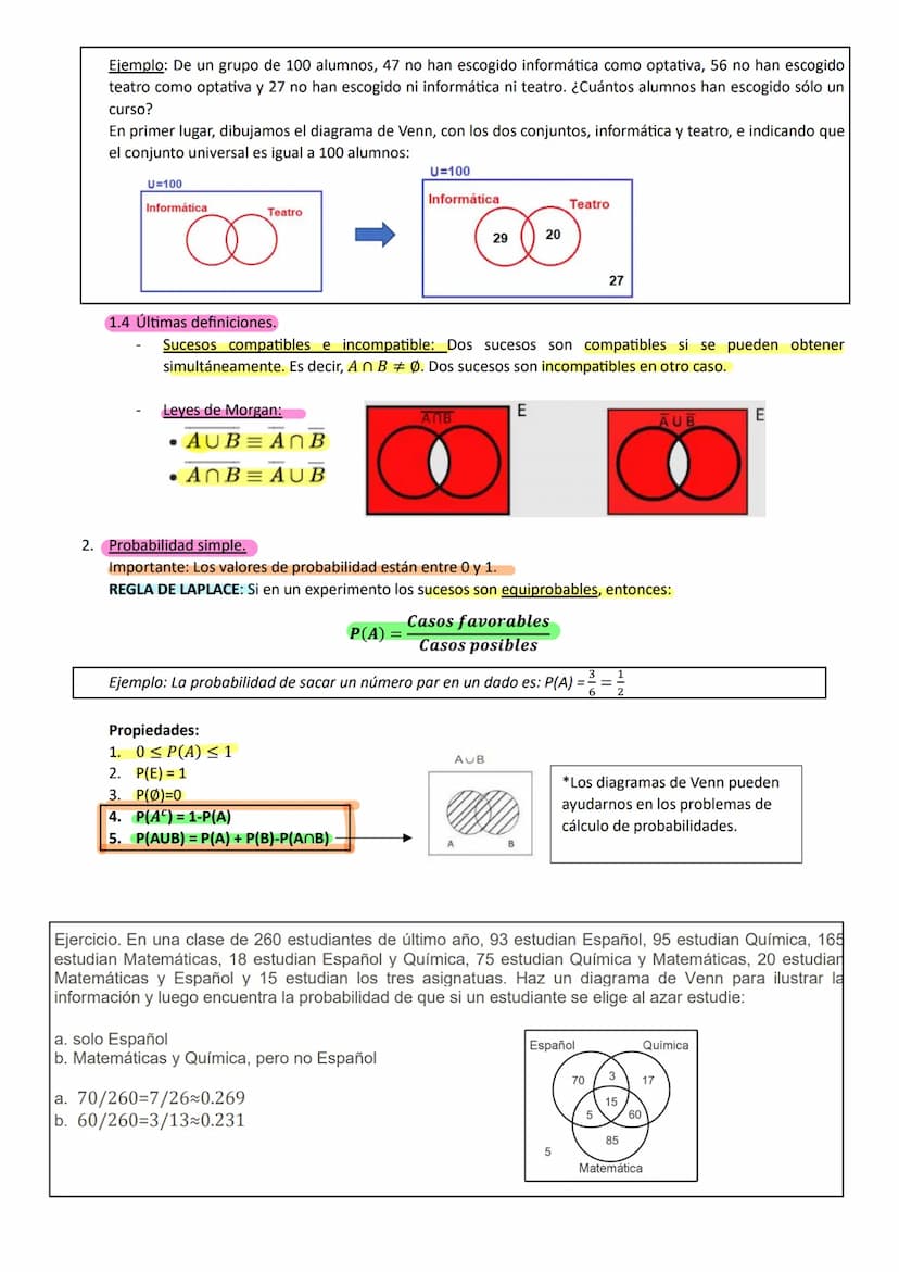 
<h2 id="sucesosaleatorios">Sucesos aleatorios</h2>
<h3 id="definiciones">Definiciones</h3>
<p>Un experimento aleatorio es aquel cuyo result