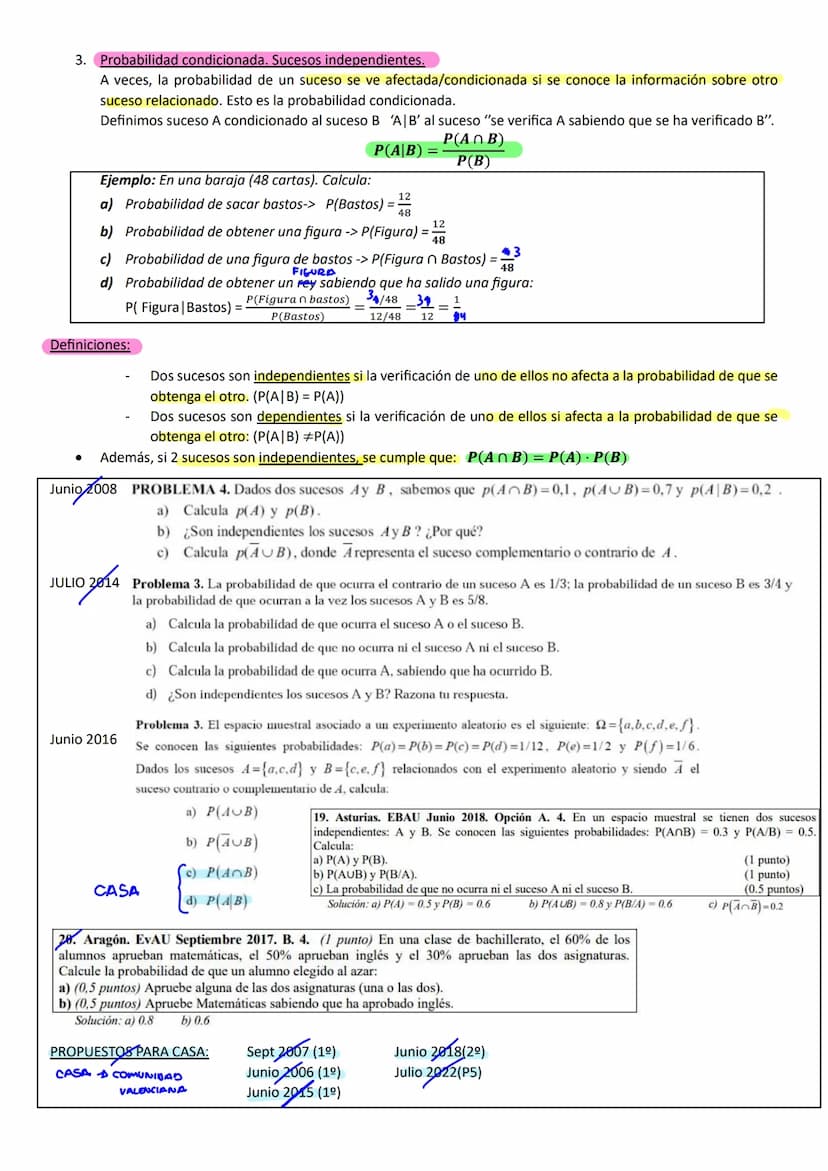 
<h2 id="sucesosaleatorios">Sucesos aleatorios</h2>
<h3 id="definiciones">Definiciones</h3>
<p>Un experimento aleatorio es aquel cuyo result