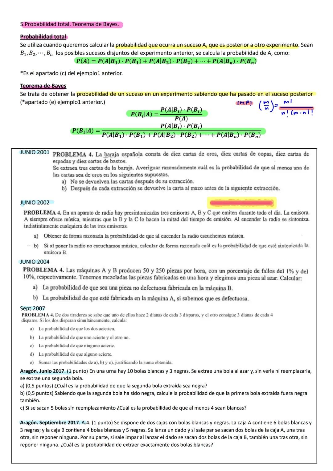 
<h2 id="sucesosaleatorios">Sucesos aleatorios</h2>
<h3 id="definiciones">Definiciones</h3>
<p>Un experimento aleatorio es aquel cuyo result