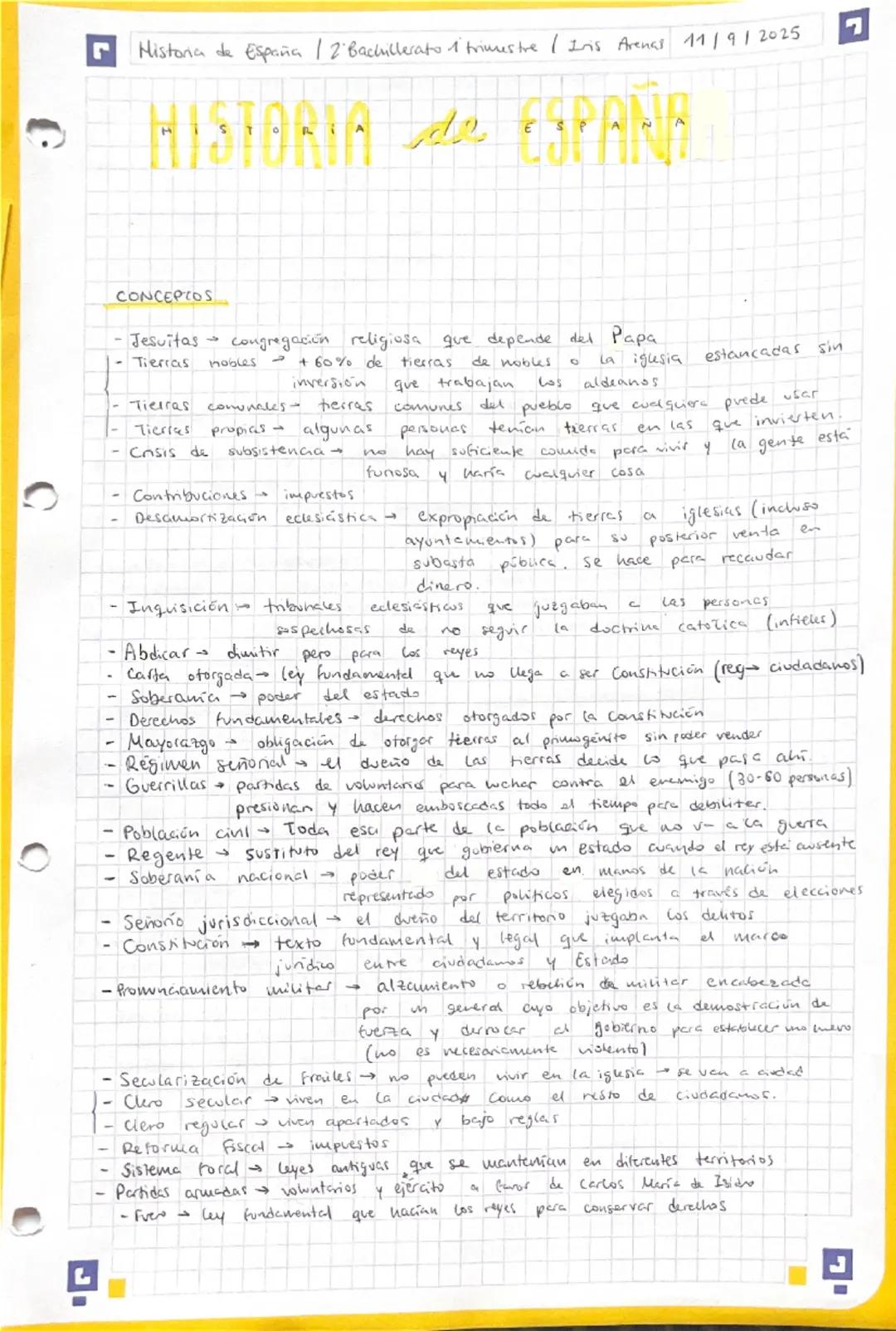 6
L
Mistoria de España 12. Bachillerato 1 trimestre / Jons Arevas 1119/2025

HISTORIA ESPAÑA
DE
3/610 XIX~~~

REINADO CARLOS IV
- Sociedad e