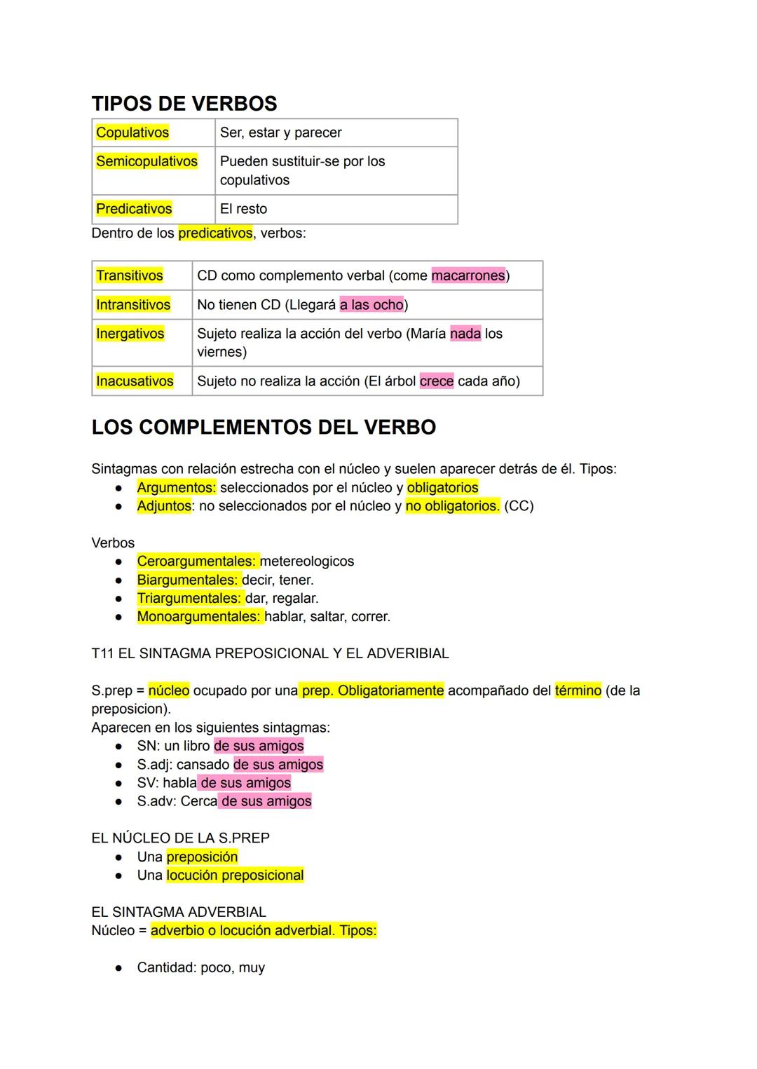 --- OCR Start ---
TIPOS DE VERBOS
Copulativos
Ser, estar y parecer
Semicopulativos
Pueden sustituir-se por los copulativos
Predicativos
El r