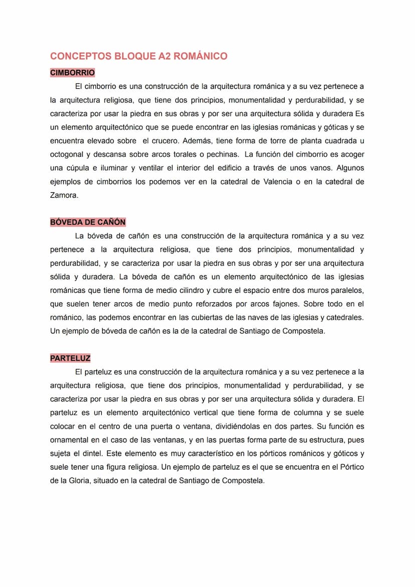 HISTORIA DEL ARTE
EBAU CANARIAS CONCEPTOS BLOQUE A2 ROMÁNICO
CIMBORRIO
El cimborrio es una construcción de la arquitectura románica y a su v