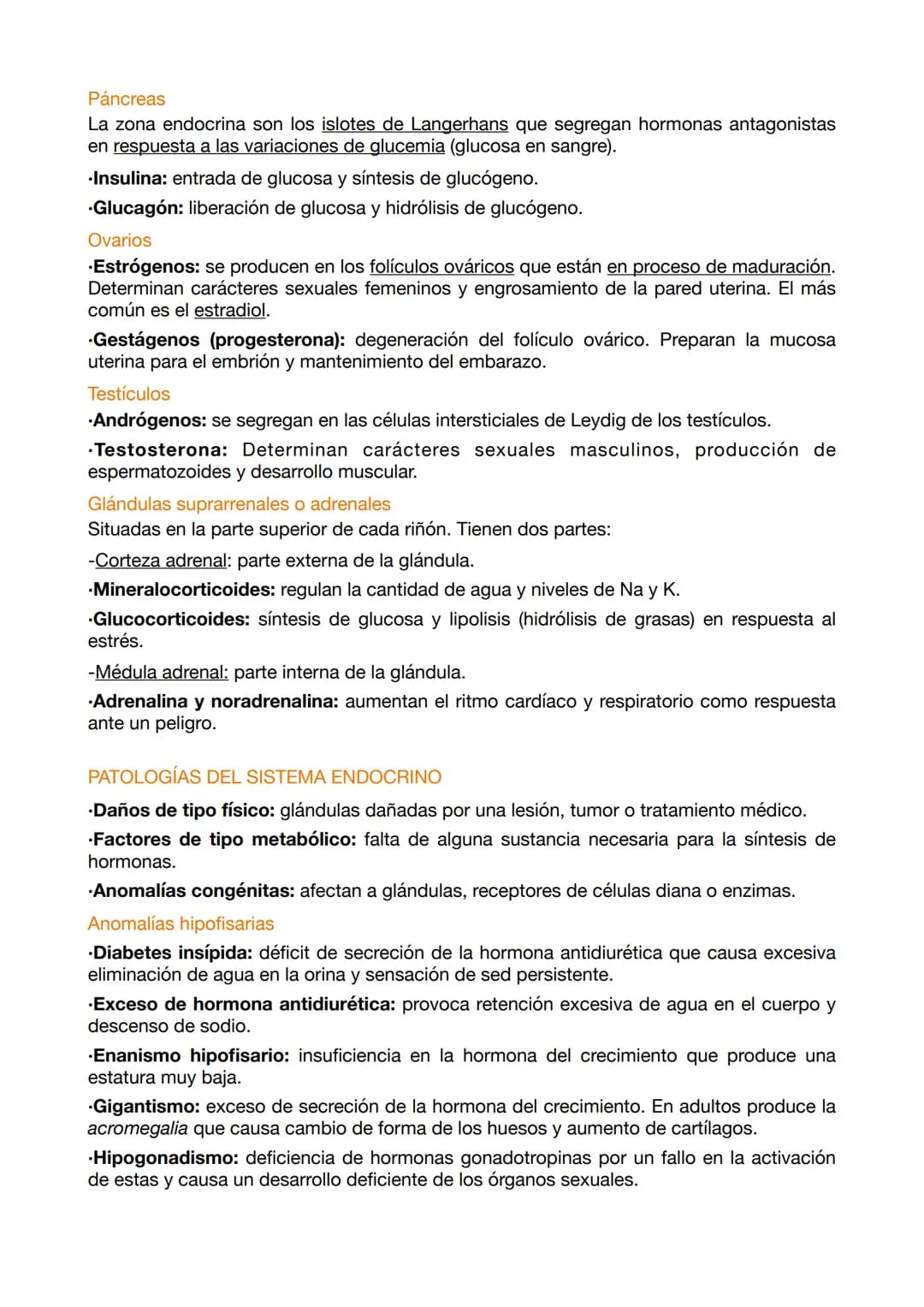 EXAMEN ANATOMÍA 5
Las hormonas son elaboradas por glándulas endocrinas y actúan en cantidades
pequeñas sobre varios órganos que generan efec