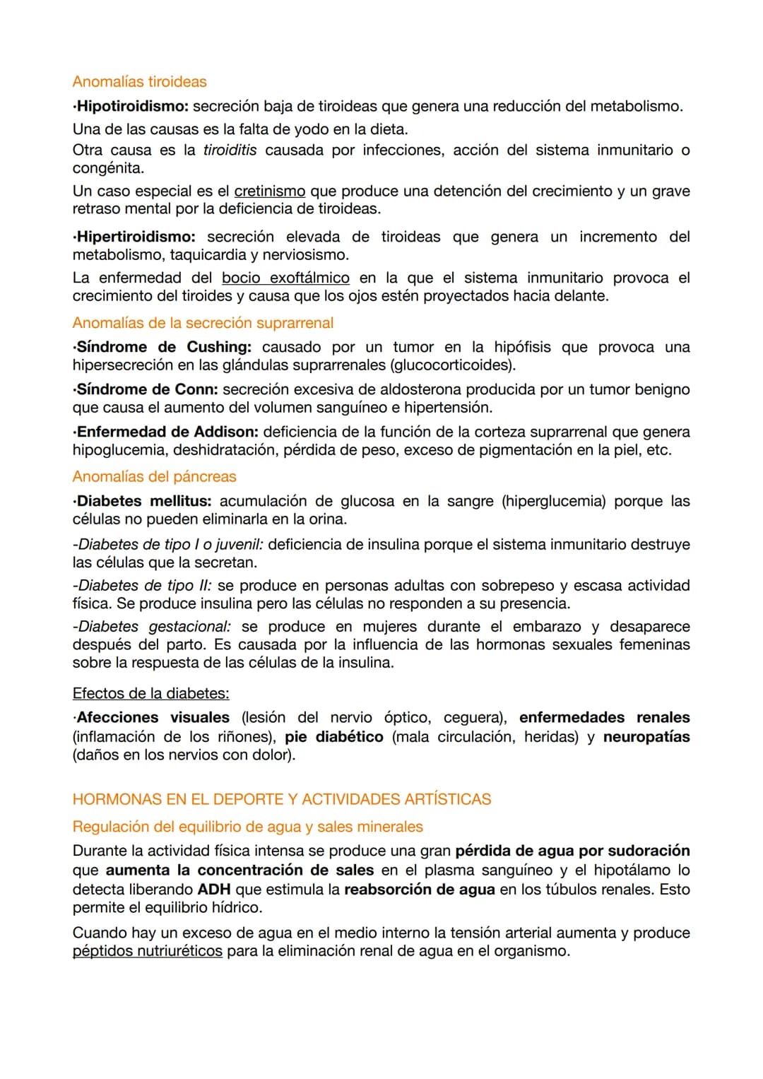 EXAMEN ANATOMÍA 5
Las hormonas son elaboradas por glándulas endocrinas y actúan en cantidades
pequeñas sobre varios órganos que generan efec