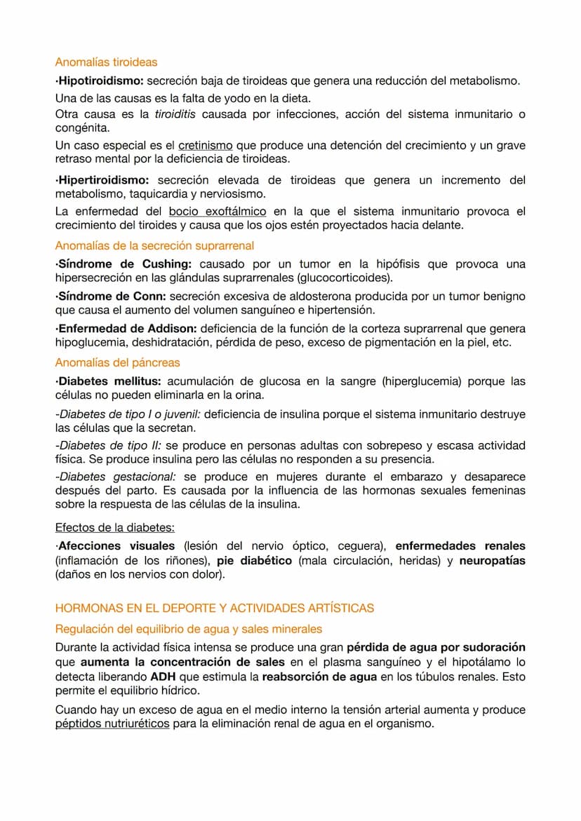 EXAMEN ANATOMÍA 5
Las hormonas son elaboradas por glándulas endocrinas y actúan en cantidades
pequeñas sobre varios órganos que generan efec