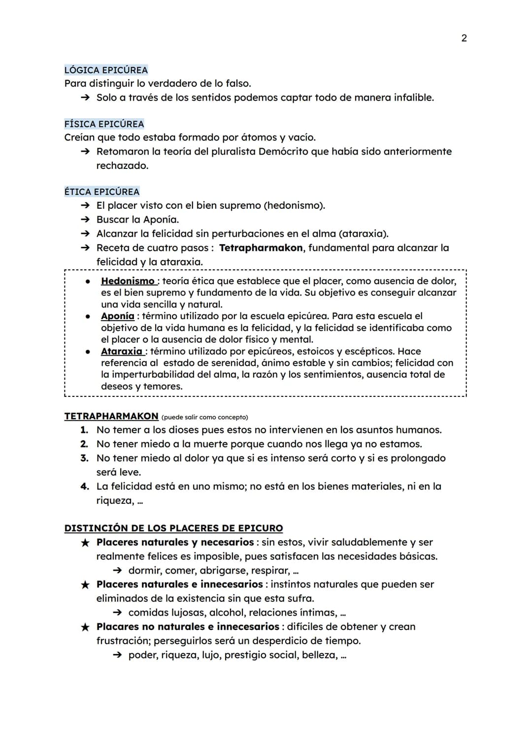 ESCUELAS HELENÍSTICAS
→ Aparecen con la muerte de Alejandro Magno en el 323 a.C. hasta la conquista
de Macedonia por parte de los romanos en