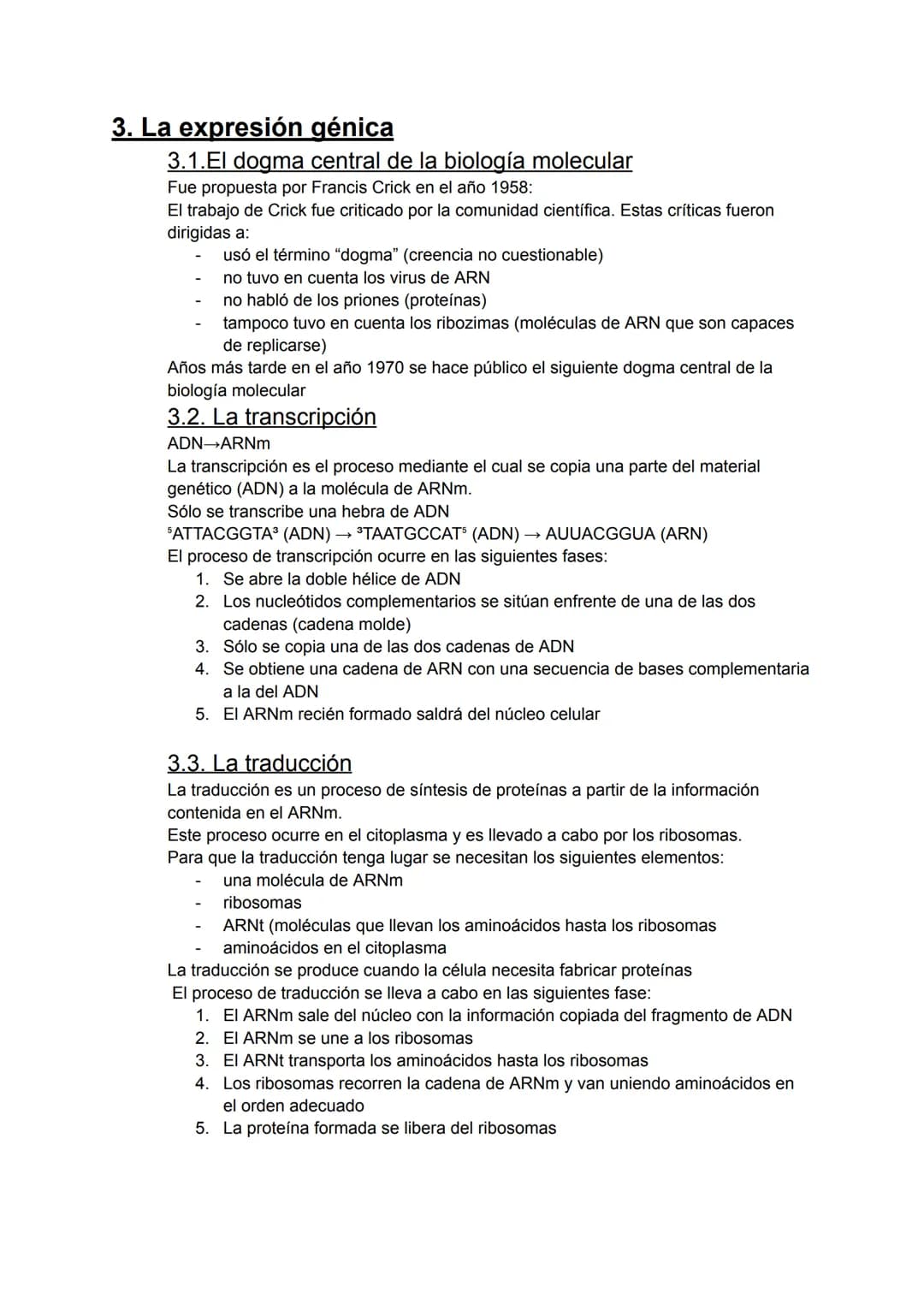 UNIDAD DIDÁCTICA 5. GENÉTICA MOLECULAR
Índice:
1. Los ácidos nucleicos
2. El ADN
3. La expresión génica
4. Las mutaciones
5. La ingeniería g