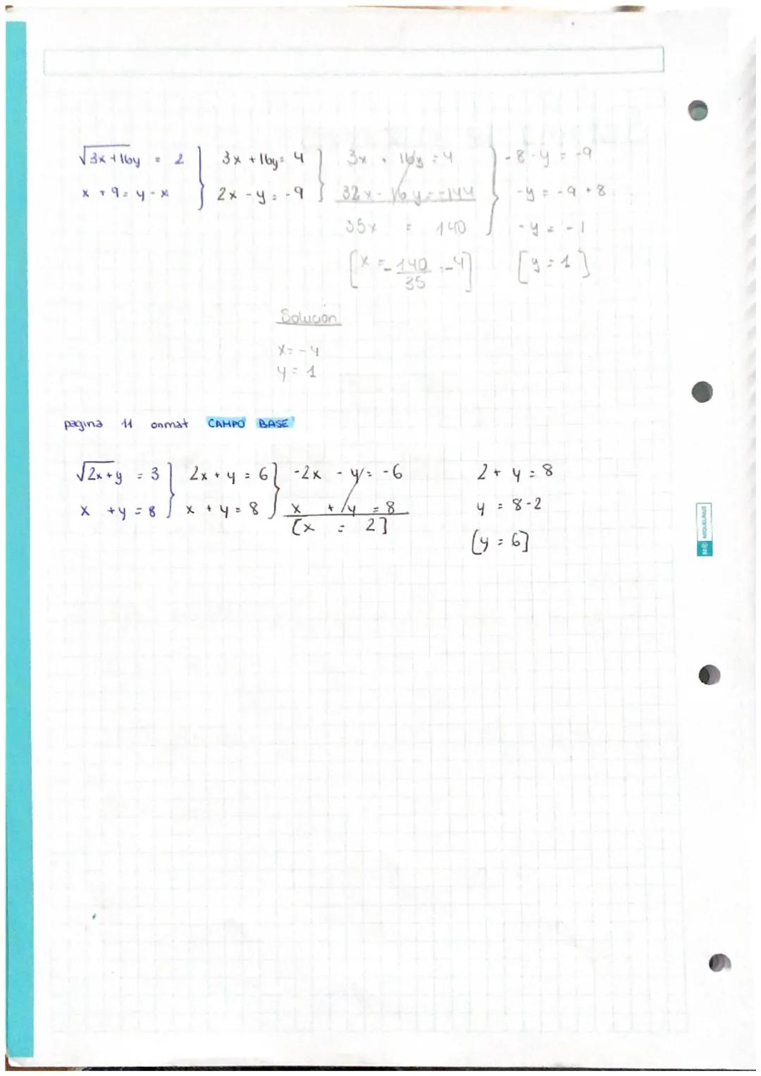 # Sistema de ecuaciones

Sustitución

$2x-34=12$

$X+54=-7$

@ Despejamos una
incógnita en
una ecuacion

@ x=-7-54

@ SUSTITUIMOS esa
incogn