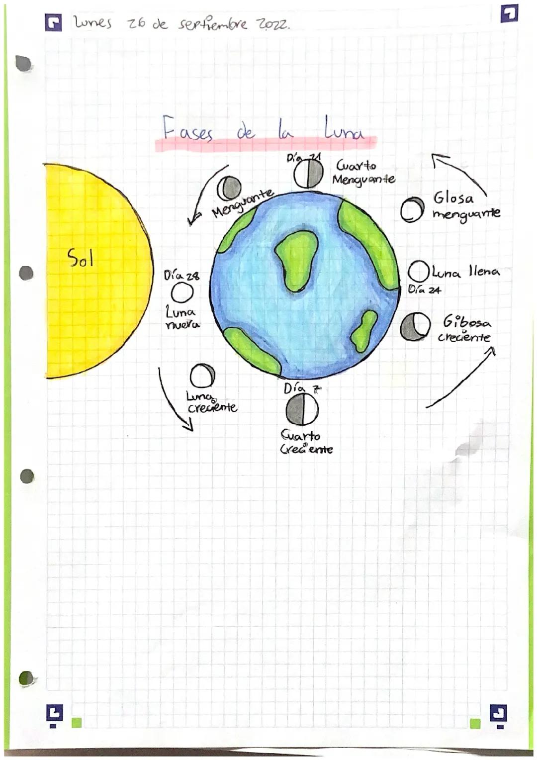 Las Fases de la Luna Explicadas para 1º ESO
