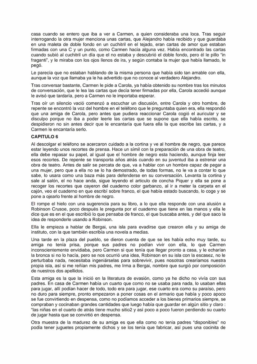 EL CUARTO DE ATRÁS
CARMEN MARTÍN GAITE
CAPITULO 1
En el primer capítulo del libro, la protagonista, Carmen, esta tratando de conciliar el su