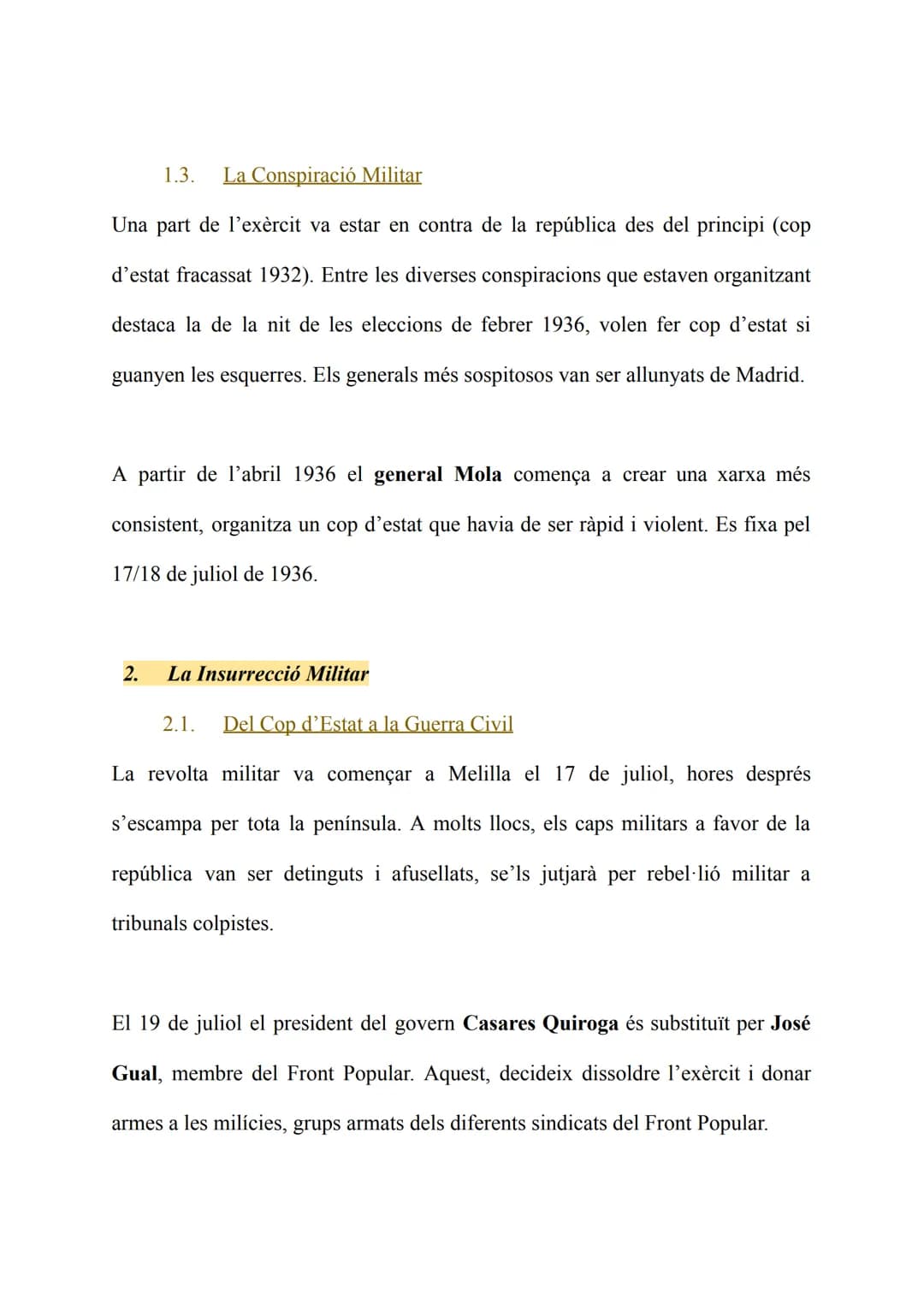 1.
5- LA GUERRA CIVIL (1936-1939)
-
Les Causes
1.1. El Front Popular
Després de la victòria electoral de febrer de 1936, el Front Popular co