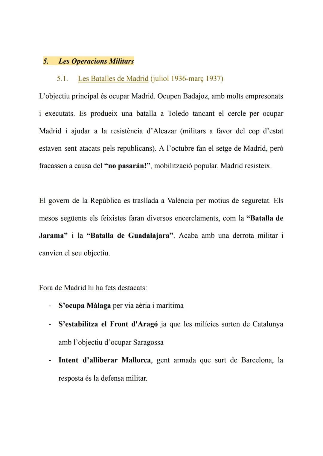 1.
5- LA GUERRA CIVIL (1936-1939)
-
Les Causes
1.1. El Front Popular
Després de la victòria electoral de febrer de 1936, el Front Popular co