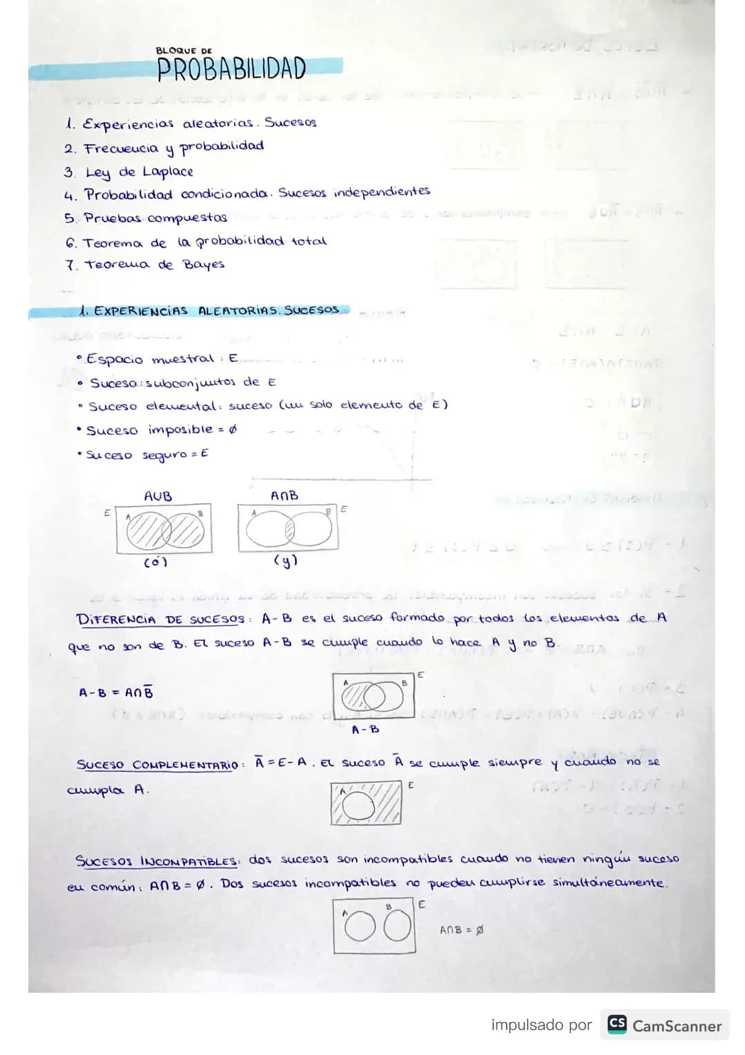 
<p>En este bloque se estudian diferentes conceptos relacionados con la probabilidad.</p>
<h2 id="experienciasaleatoriasysucesos">Experienci