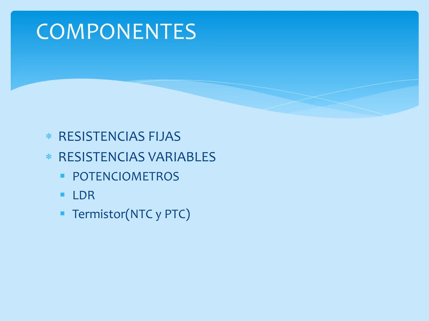 
<p>En este documento explicaremos algunos conceptos básicos de electrónica, así como los componentes más comunes utilizados en circuitos el