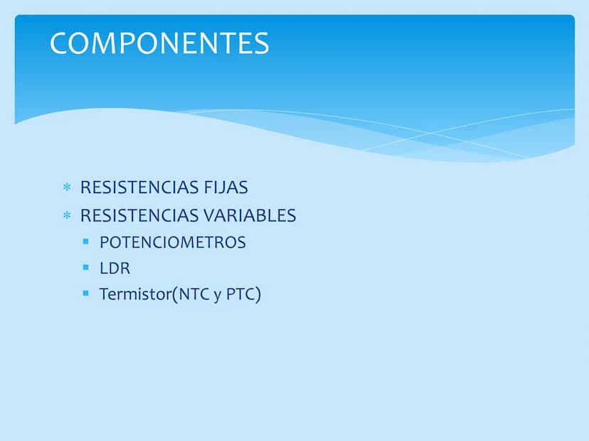 
<p>En este documento explicaremos algunos conceptos básicos de electrónica, así como los componentes más comunes utilizados en circuitos el