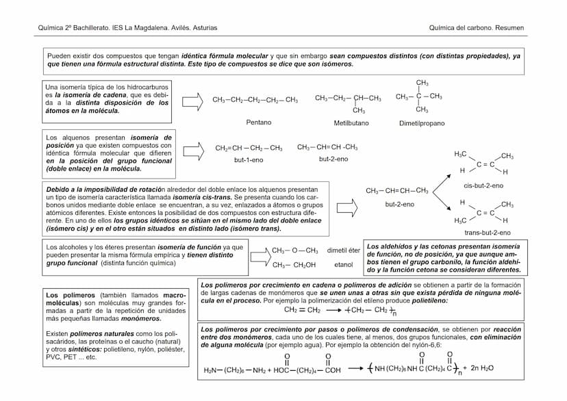 Química 2º Bachillerato. IES La Magdalena. Avilés. Asturias
Hidrocarburos
Grupos funciones con oxígeno
Grupos funcionales
con nitrógeno
Nomb