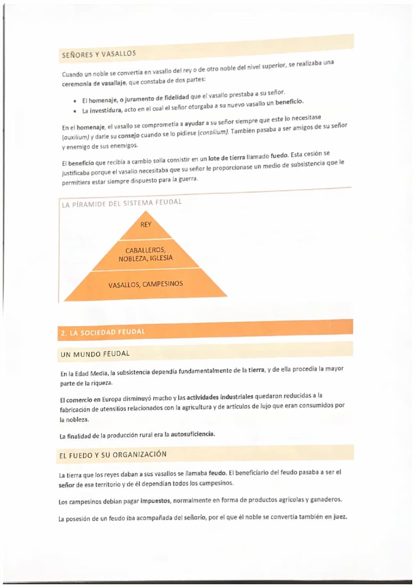GEOGRAFÍA Y HISTORIA TEMA 2
1. EL SISTEMA FUDAL
LOS ORÍGENES DEL FEUDALISMO
Cuando el Imperio Carolingio se desintegró, el poder de los nuev