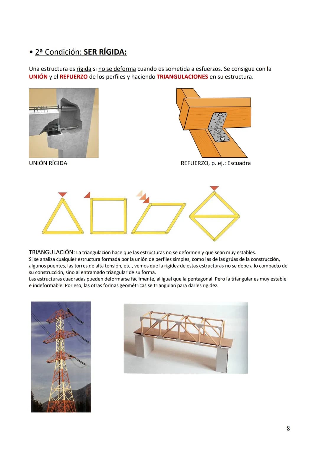 LAS ESTRUCTURAS
Una ESTRUCTURA es el conjunto de elementos de un cuerpo, unidos entre sí,
encargados de soportar las fuerzas que actúan sobr