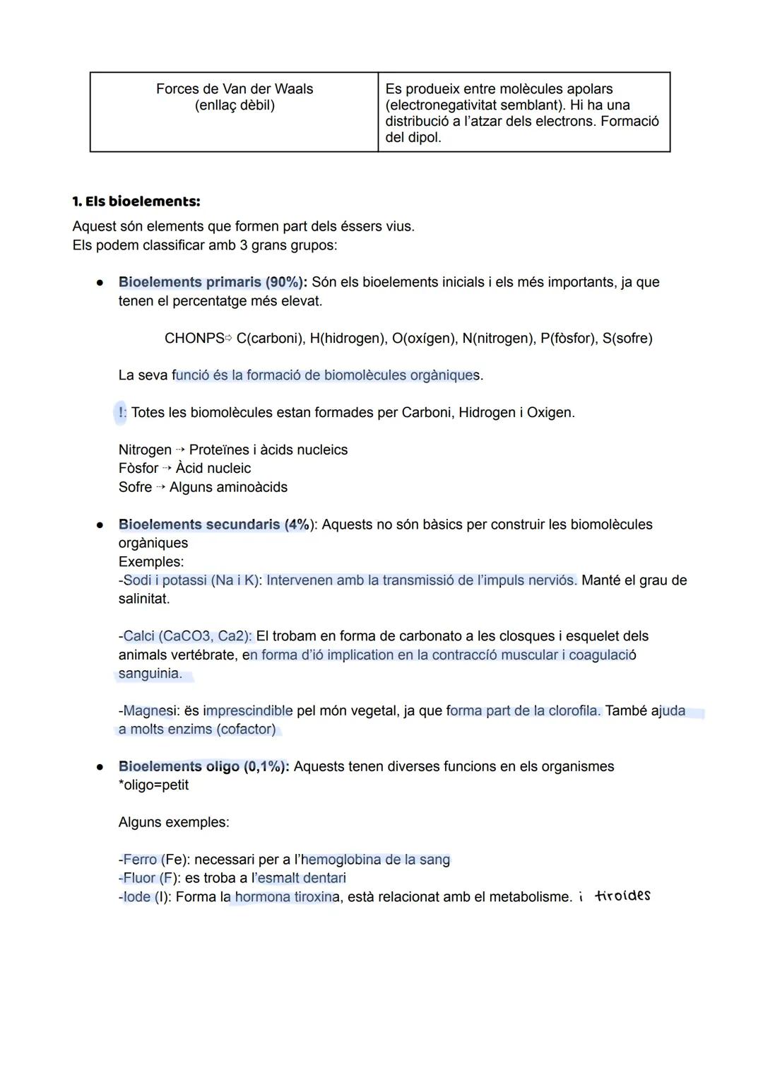# UD1: BIOELEMENTS, BIOMOLECULES, AIGUA I SALS MINERALS

La matèria viva es composta per dos tipus de matèria:
- Matèria orgànica
- Matèria 