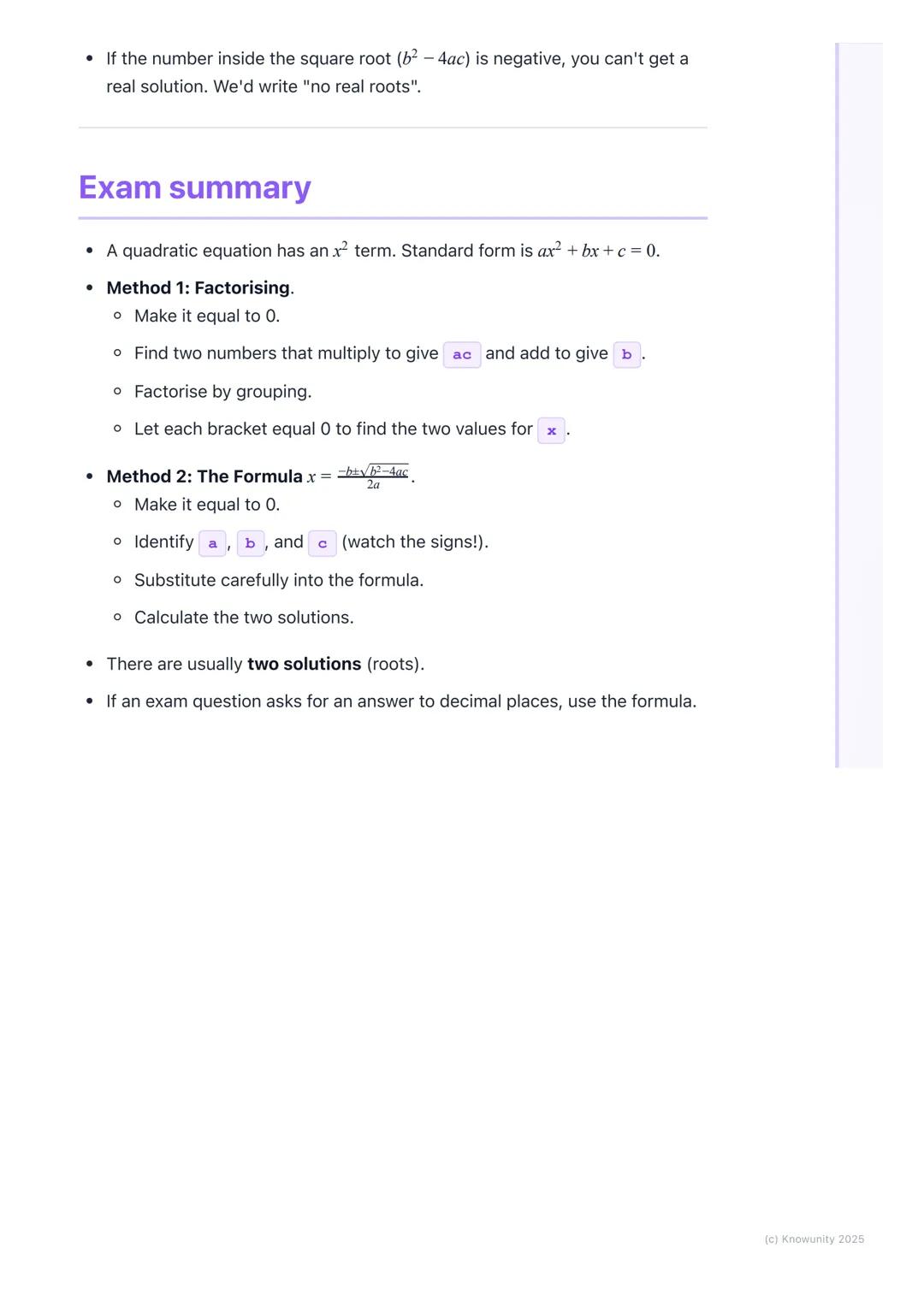 # Quadratic Equations

## What are quadratic equations?

A quadratic equation is a type of algebra equation where the highest power of
the v