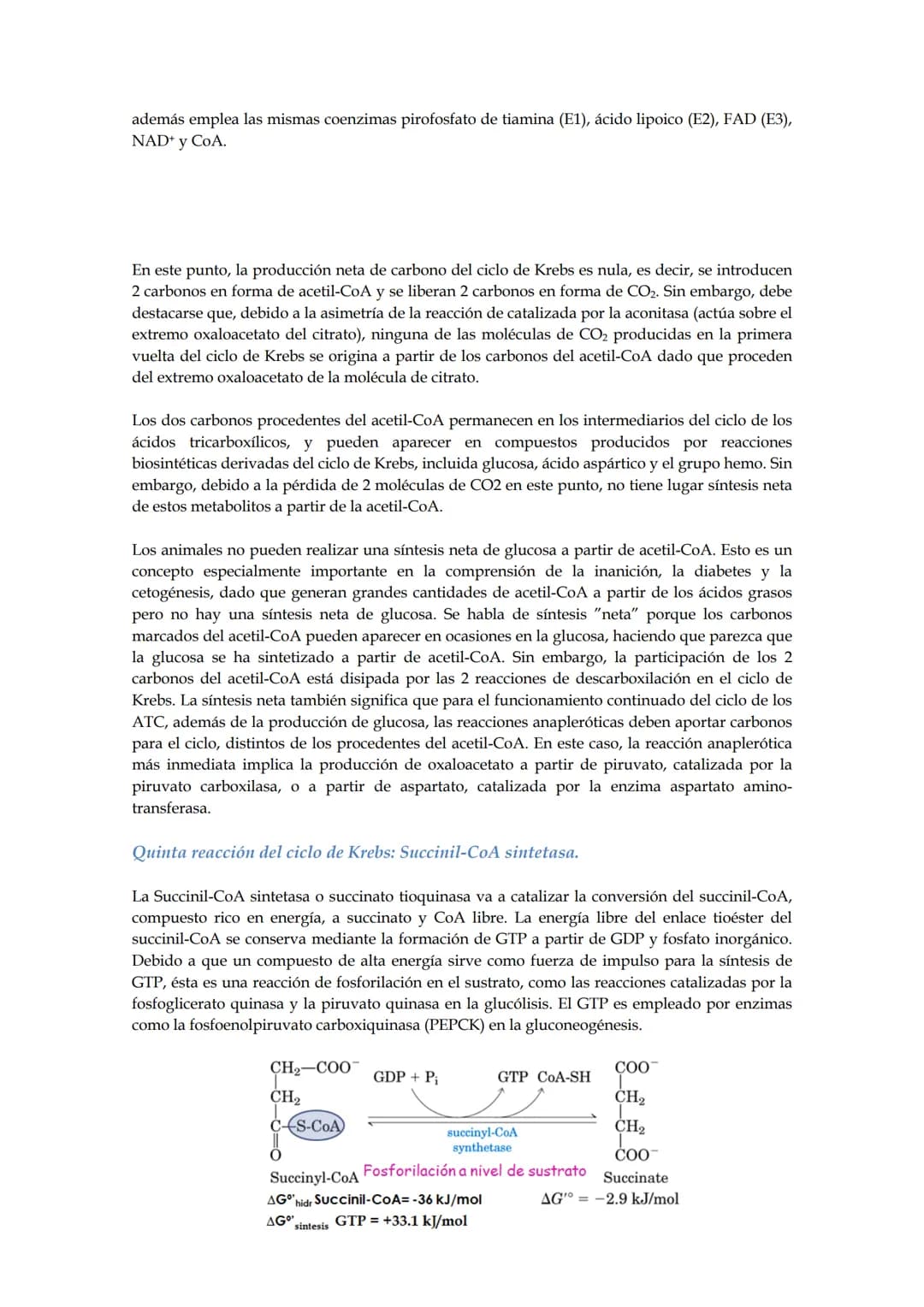 Tema 5: Ciclo de los ácidos tricarboxílicos.
El empleo del piruvato para producir energía (método más rentable energéticamente) requiere
la 