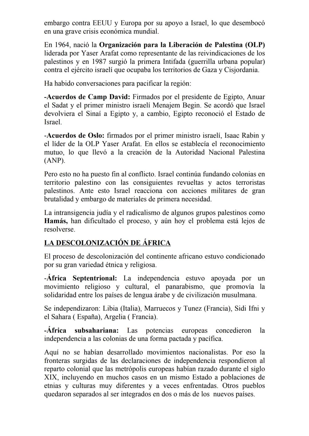 LA DESCOLONIZACIÓN (1947-1975)
La descolonización fue el proceso de independencia política de los
antiguos territorios que formaban parte de