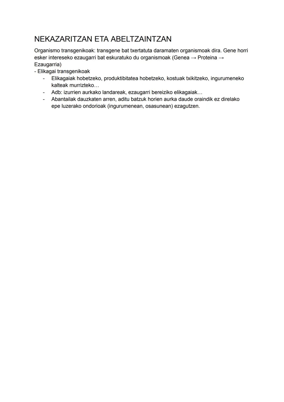 DNA
INFORMAZIO ETA MANIPULAZIO
GENETIKOA
Azido nukleikoa: ADN eta RNA
DUA
Zelulen informazio genetikoa gordetzen duen molekula
Bizidun guzti