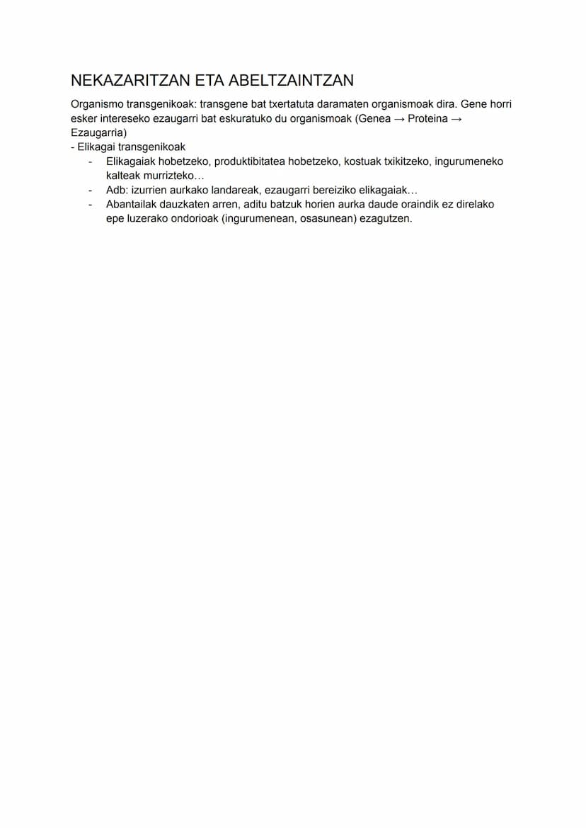 DNA
INFORMAZIO ETA MANIPULAZIO
GENETIKOA
Azido nukleikoa: ADN eta RNA
DUA
Zelulen informazio genetikoa gordetzen duen molekula
Bizidun guzti