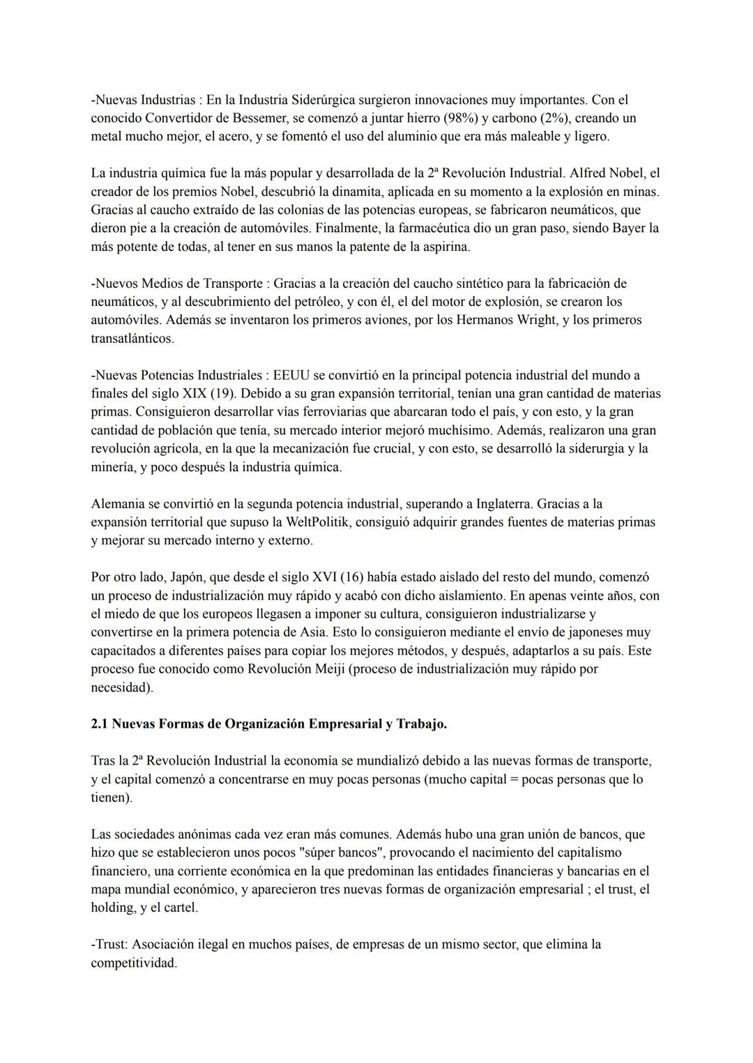 TEMA 2. REVOLUCIÓN INDUSTRIAL E IMPERIALISMO
Introducción.
La Revolución Industrial fue un proceso de transformación económico, social y tec
