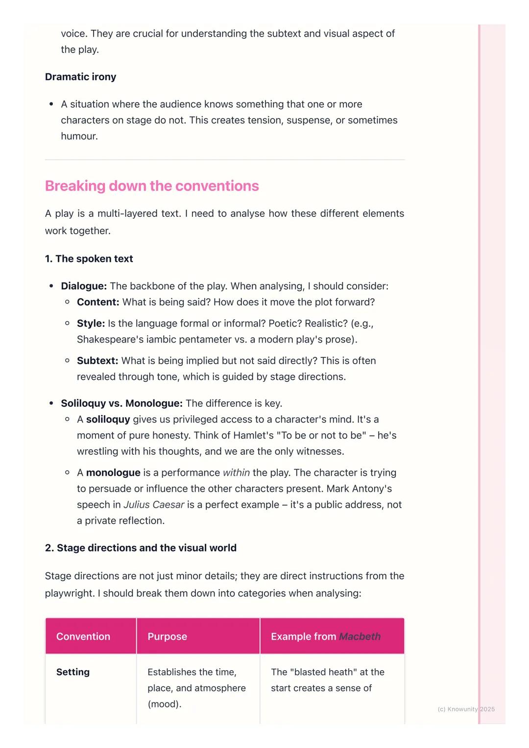 # Dramatic Conventions (for
plays)

Introduction to dramatic conventions

Plays are written to be performed, not just read. Dramatic convent