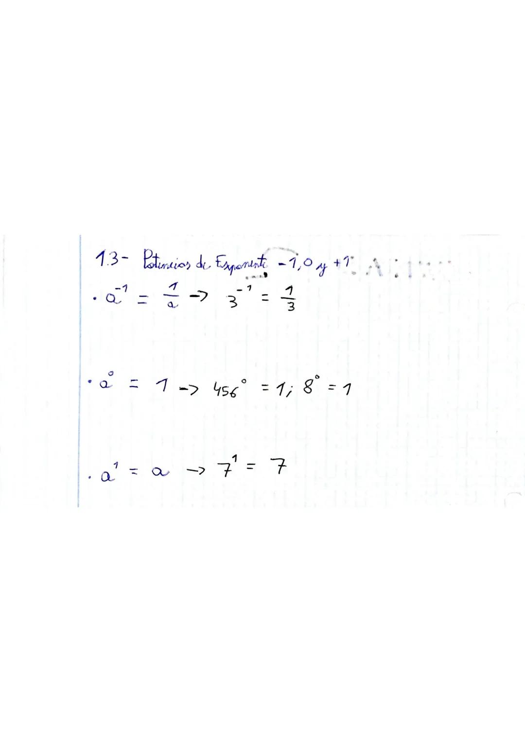 UNIDAD
2
1- Potencias de números Racionales
1.1- Patincios de Exponentes de Enters Pasitius
a
1/
N
a
que
repete)
N= Exponente ( Númera de ve