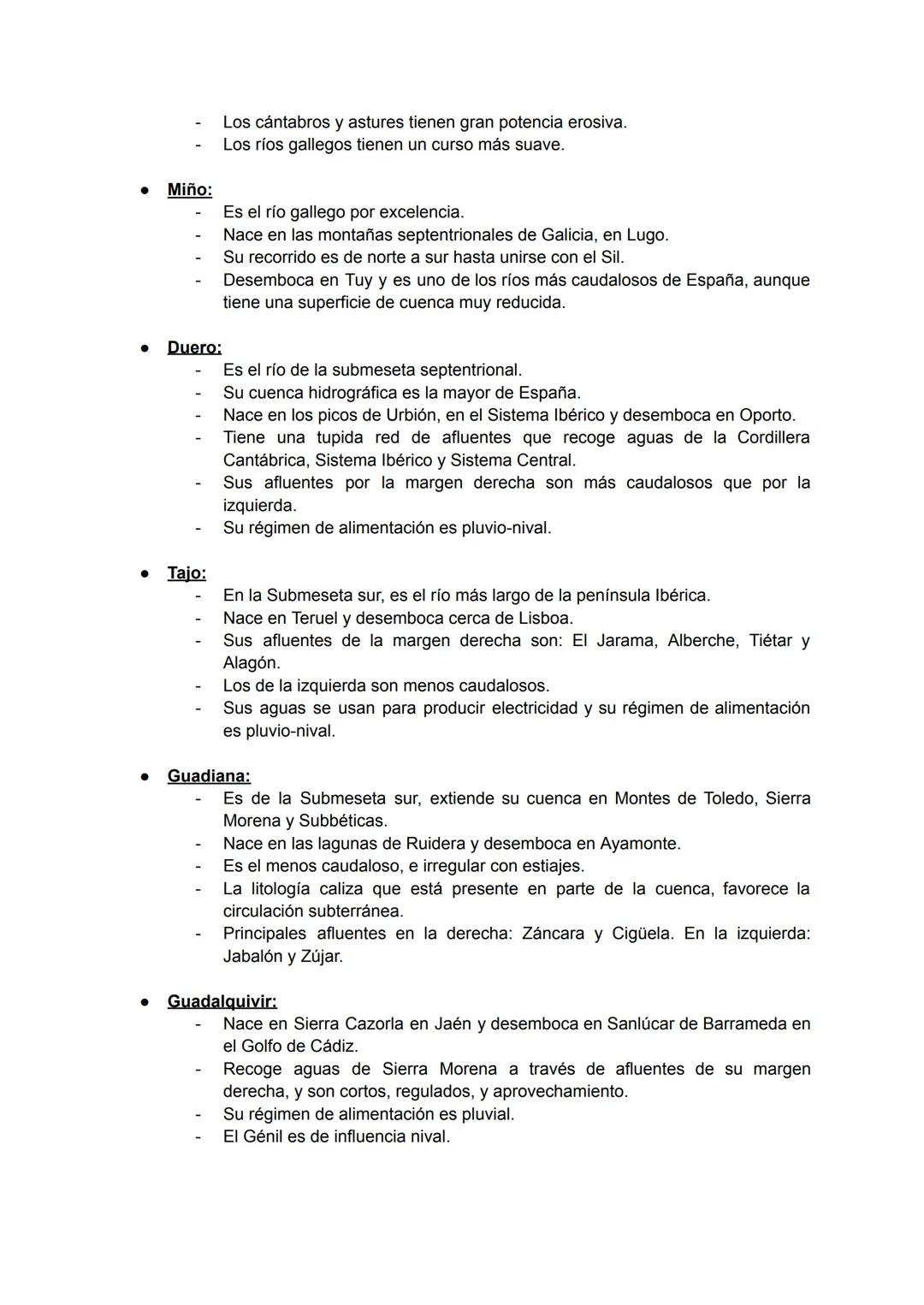 GEOGRAFÍA TEMA 3: LAS AGUAS Y LA RED HIDROGRÁFICA
1. LOS RÍOS PENINSULARES.
1.1. FACTORES.
•
El clima:
Tiene gran influencia porque las prec