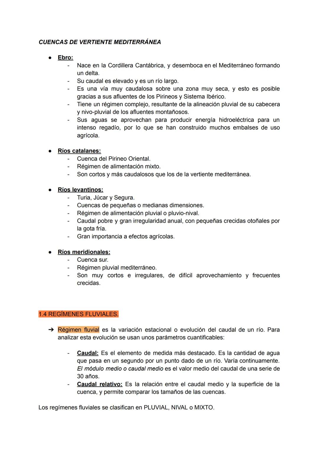 GEOGRAFÍA TEMA 3: LAS AGUAS Y LA RED HIDROGRÁFICA
1. LOS RÍOS PENINSULARES.
1.1. FACTORES.
•
El clima:
Tiene gran influencia porque las prec
