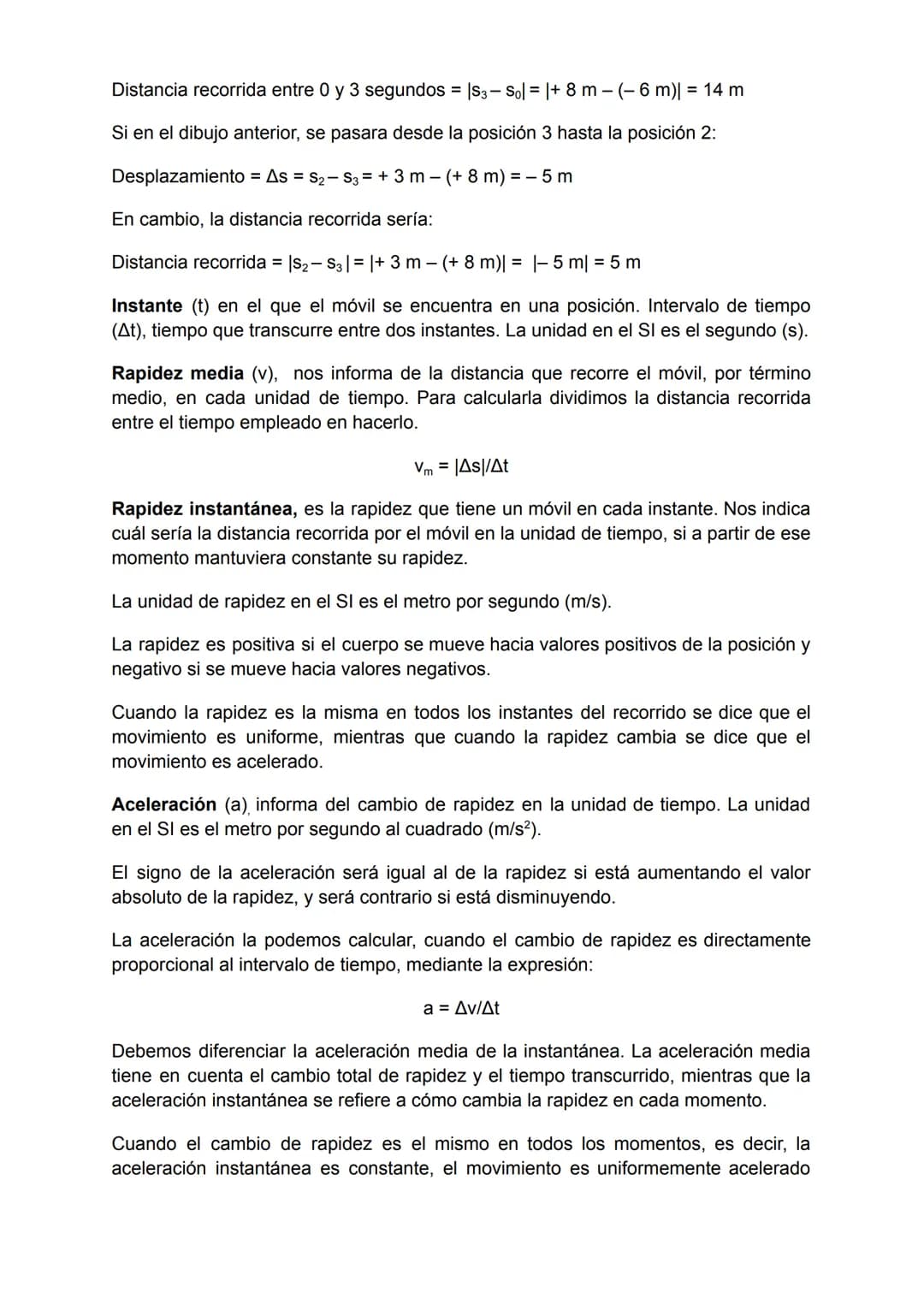 UNIDAD 6: EL MOVIMIENTO
La Cinemática es la parte de la Física que estudia el movimiento de los cuerpos. El
movimiento es el cambio de posic