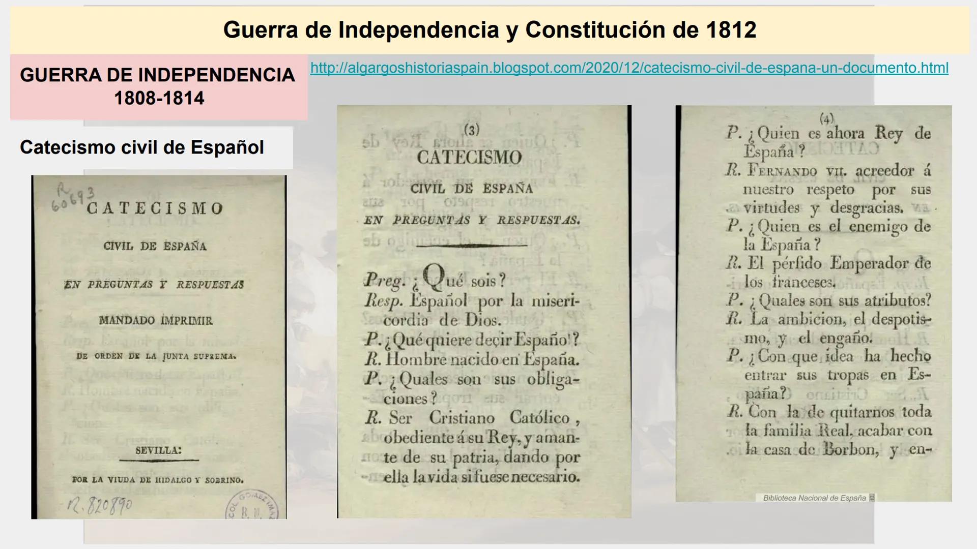 # Guerra de Independencia y Constitución de 1812 Guerra de Independencia y Constitución de 1812

Carlos IV rey en 1788.
2 problemas
- Incapa