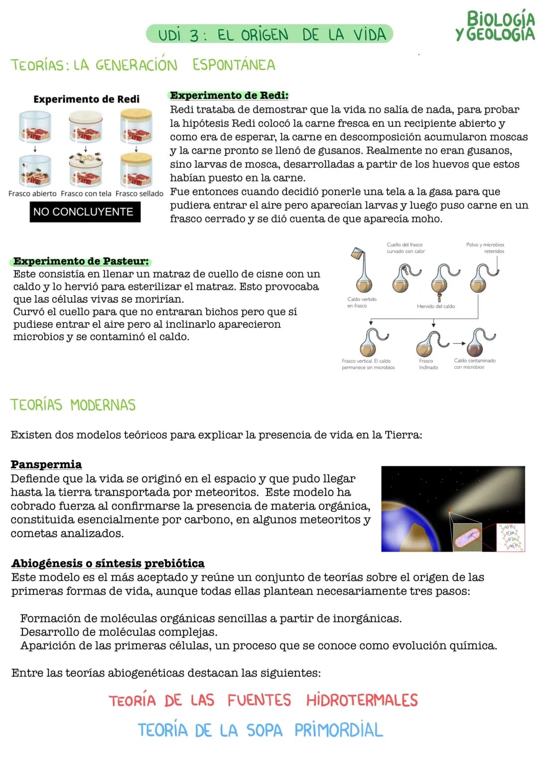 El origen de la vida