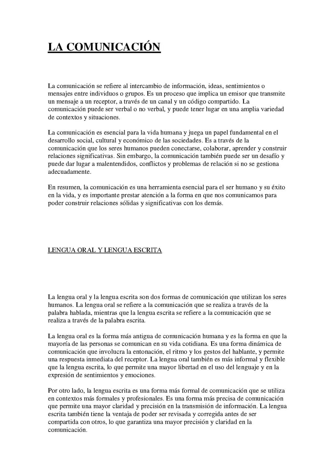 LA COMUNICACIÓN