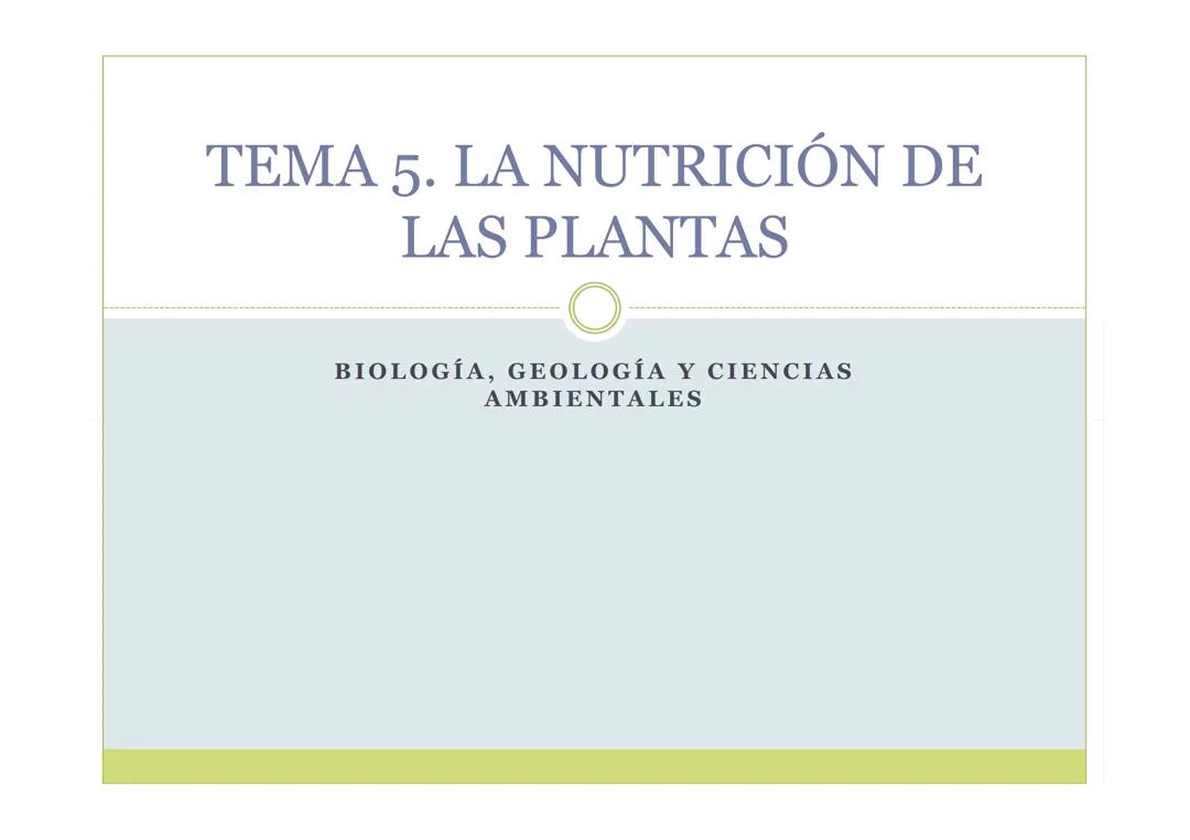 La nutrcion de las plantas