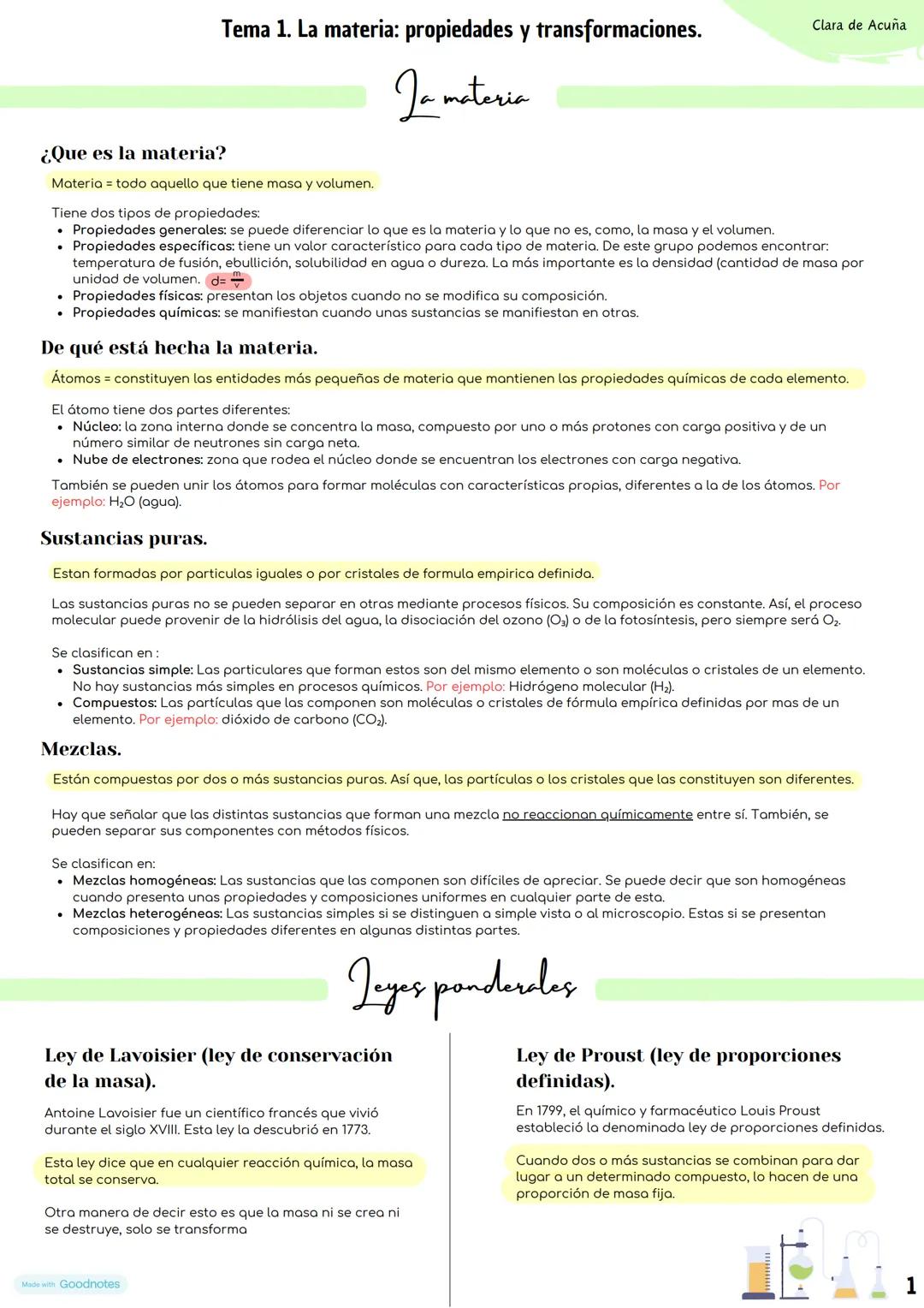Tema 1. La materia: propiedades y transformaciones.
Ja materia
¿Que es la materia?
Materia todo aquello que tiene masa y volumen.
Tiene dos 