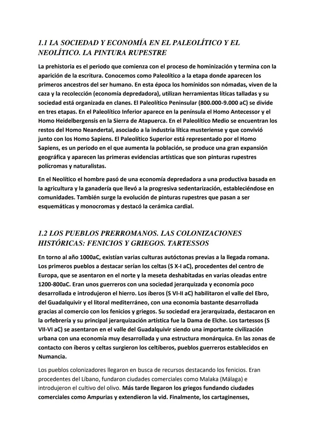 Historia de España Temas 1-3.  2º bach