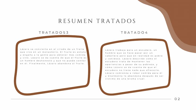 LAZARILLO DE
TORMES RESUMEN
La novela cuenta la vida de un niño
llamado Lázaro que al principio era
inocente, pero se convirtió en
pícaro pa