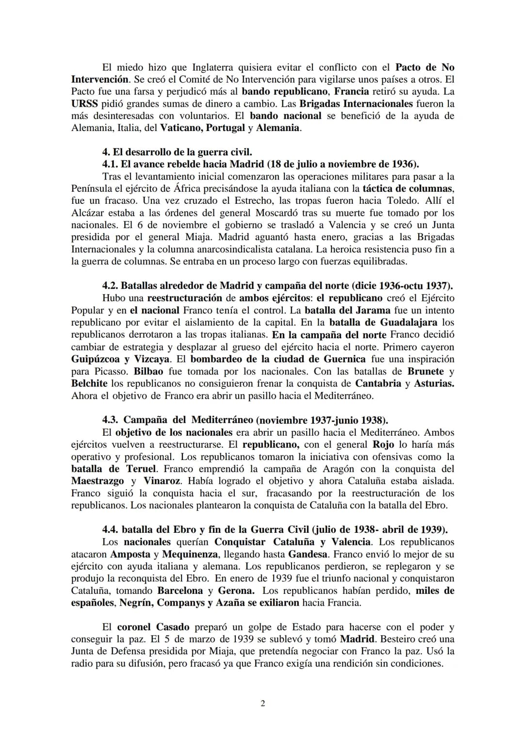 ESQUEMA DEL TEMA: La Sublevación Militar Y La Guerra Civil (1936-1939).
1. El Golpe de Estado.
2. Los dos bloques del conflicto.
3. La inter