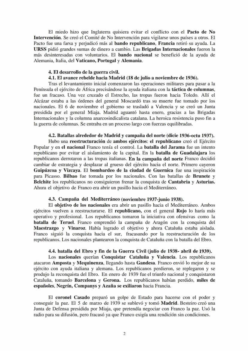 ESQUEMA DEL TEMA: La Sublevación Militar Y La Guerra Civil (1936-1939).
1. El Golpe de Estado.
2. Los dos bloques del conflicto.
3. La inter
