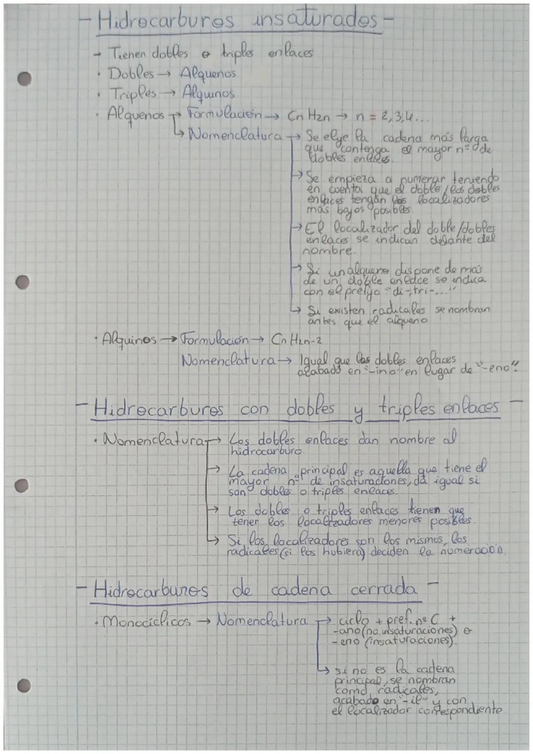 TEMA 2:
Formulación química orgánica
en su cadena Carbono e Hidrogeno
y también pueden conterer Oxigeno, Nitrogen o
· Aquellos que poseen
(h