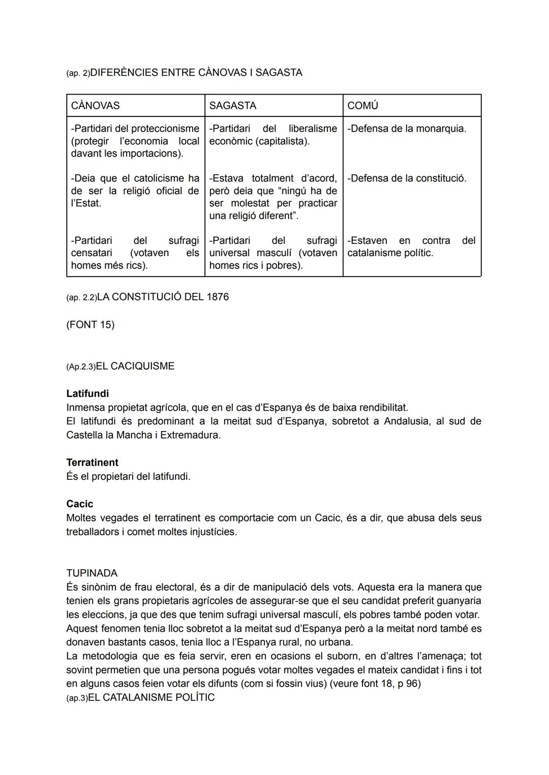 LA RESTAURACIÓ. DE L'INICI AL "DESASTRE" (1875-1898)
(ap. 1)ELS FETS POLÍTICS
Hi havia la 1ª República (feb. 1873 des. 1874). Però el 29 de 