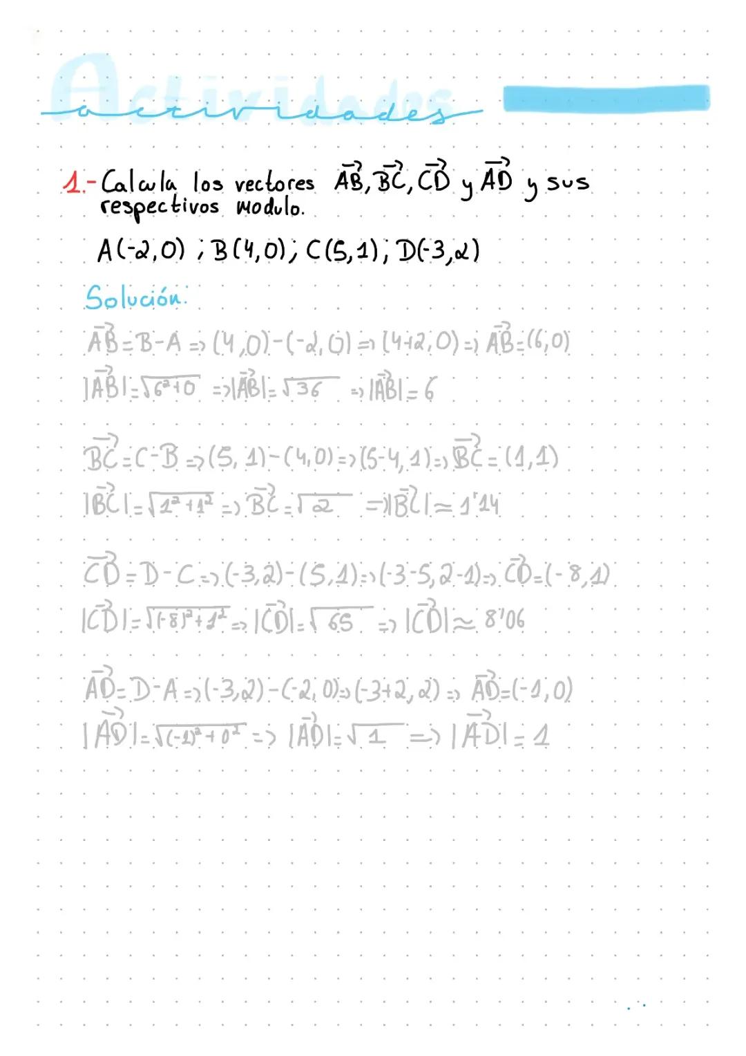 Aprende a Calcular Vectores y sus Módulos: Ejemplos de Producto Escalar y Operaciones Paso a Paso