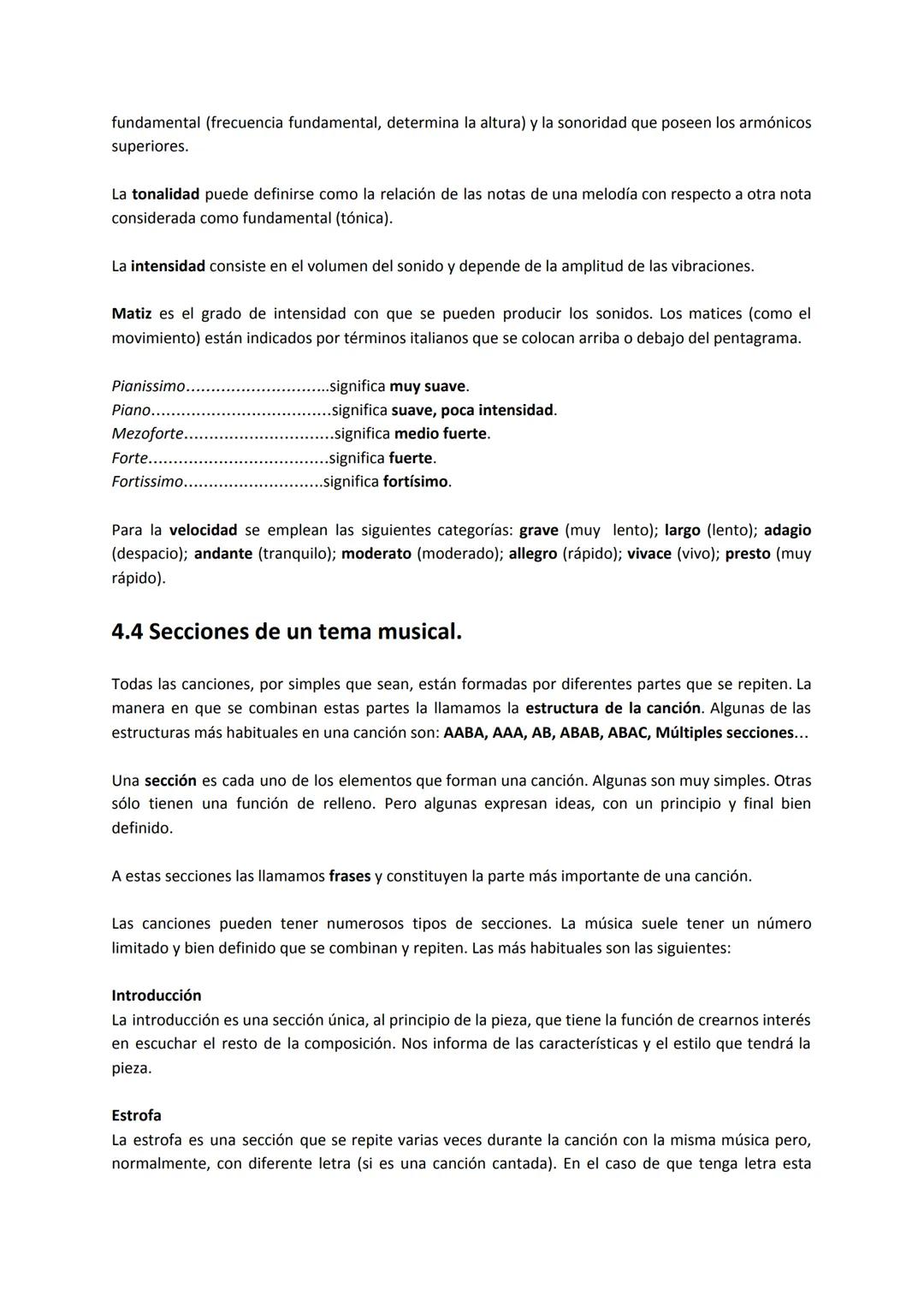 Unidad de trabajo 4
Lenguaje musical
4.1 El sonido: Física, percepción, música.
4.2 Cualidades del sonido.
4.3 Elementos del lenguaje musica