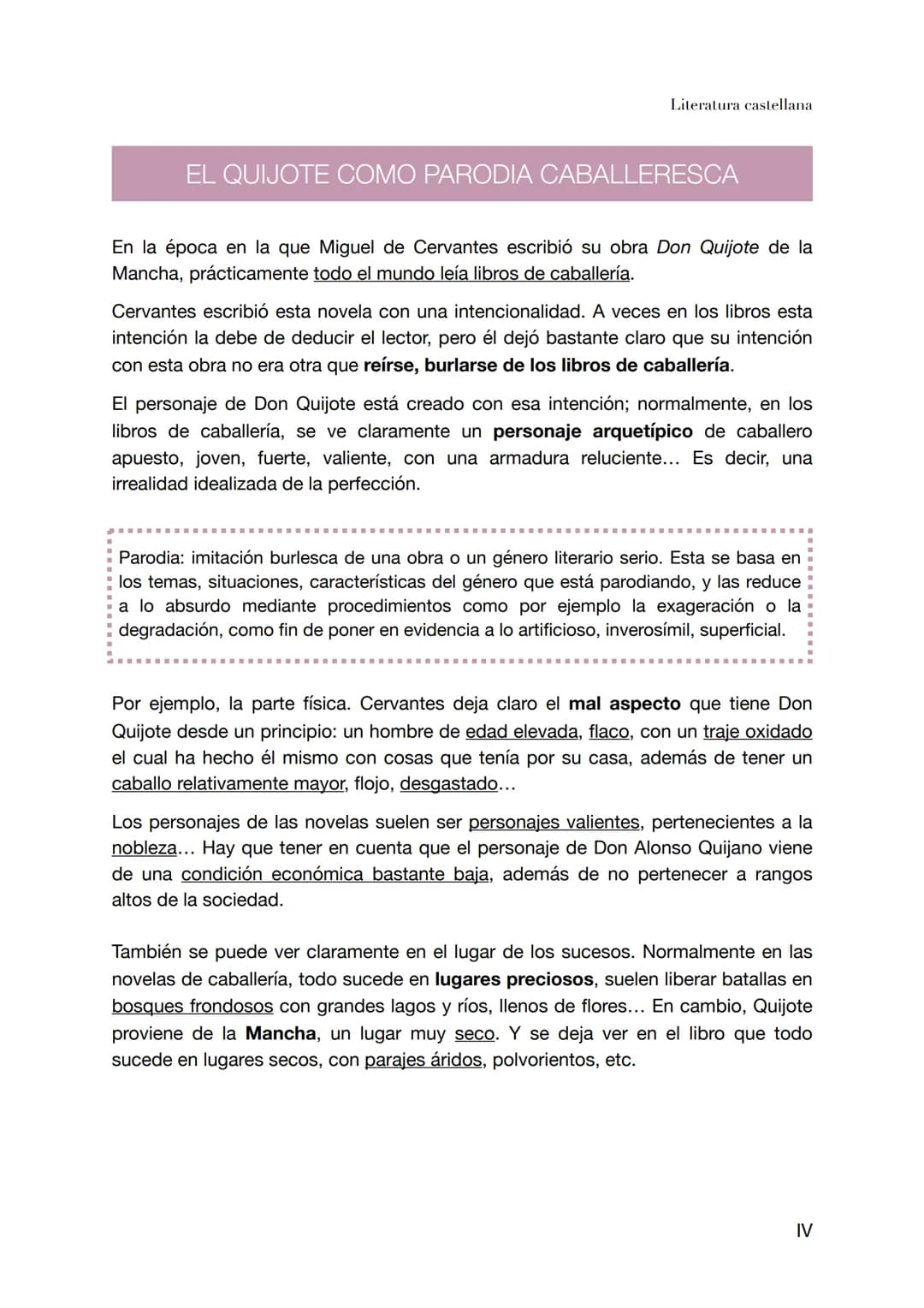 Don Quijote de la Mancha CONTEXTO HISTÓRICO
Literatura castellana
La primera parte de Don Quijote se publica en 1605, con lo cual estamos en