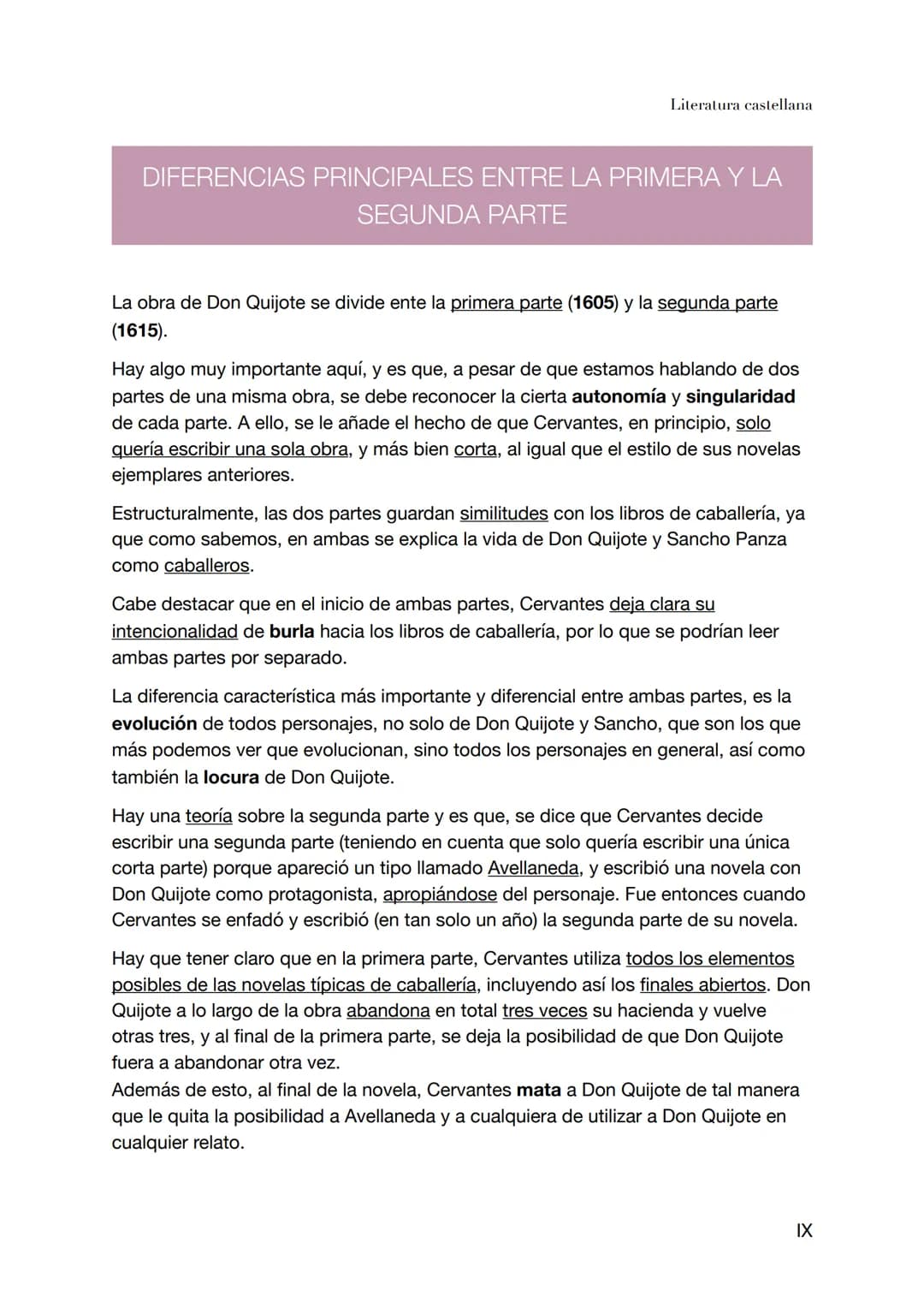 Don Quijote de la Mancha CONTEXTO HISTÓRICO
Literatura castellana
La primera parte de Don Quijote se publica en 1605, con lo cual estamos en